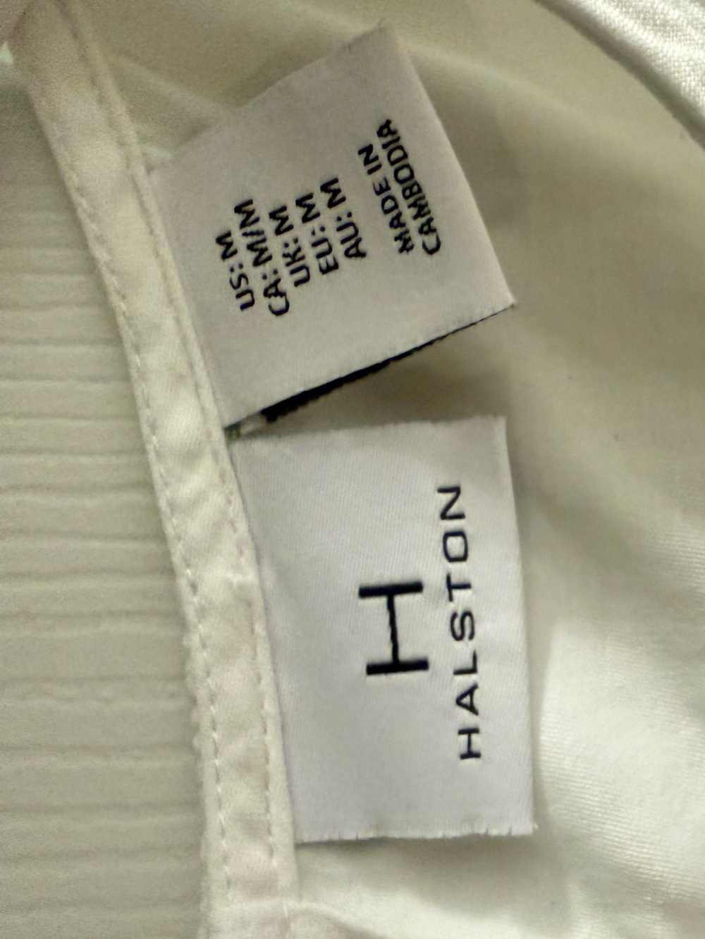 Halston White Linen Blend Sleeveless Tank Top Size M - Picture 4 of 4